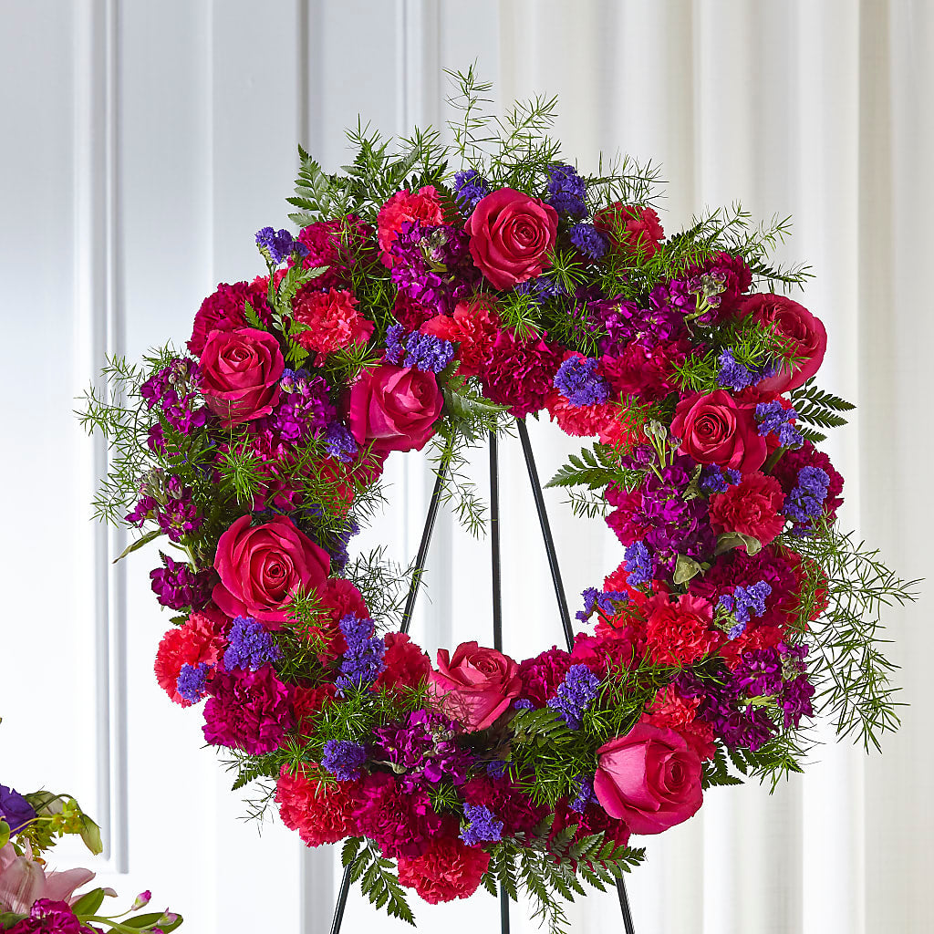 Calming Colors Wreath – One Million Roses Llc, Caldwell ID