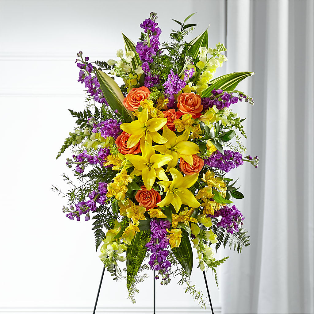 Thoughtful Prayers Standing Spray – One Million Roses Llc, Caldwell ID