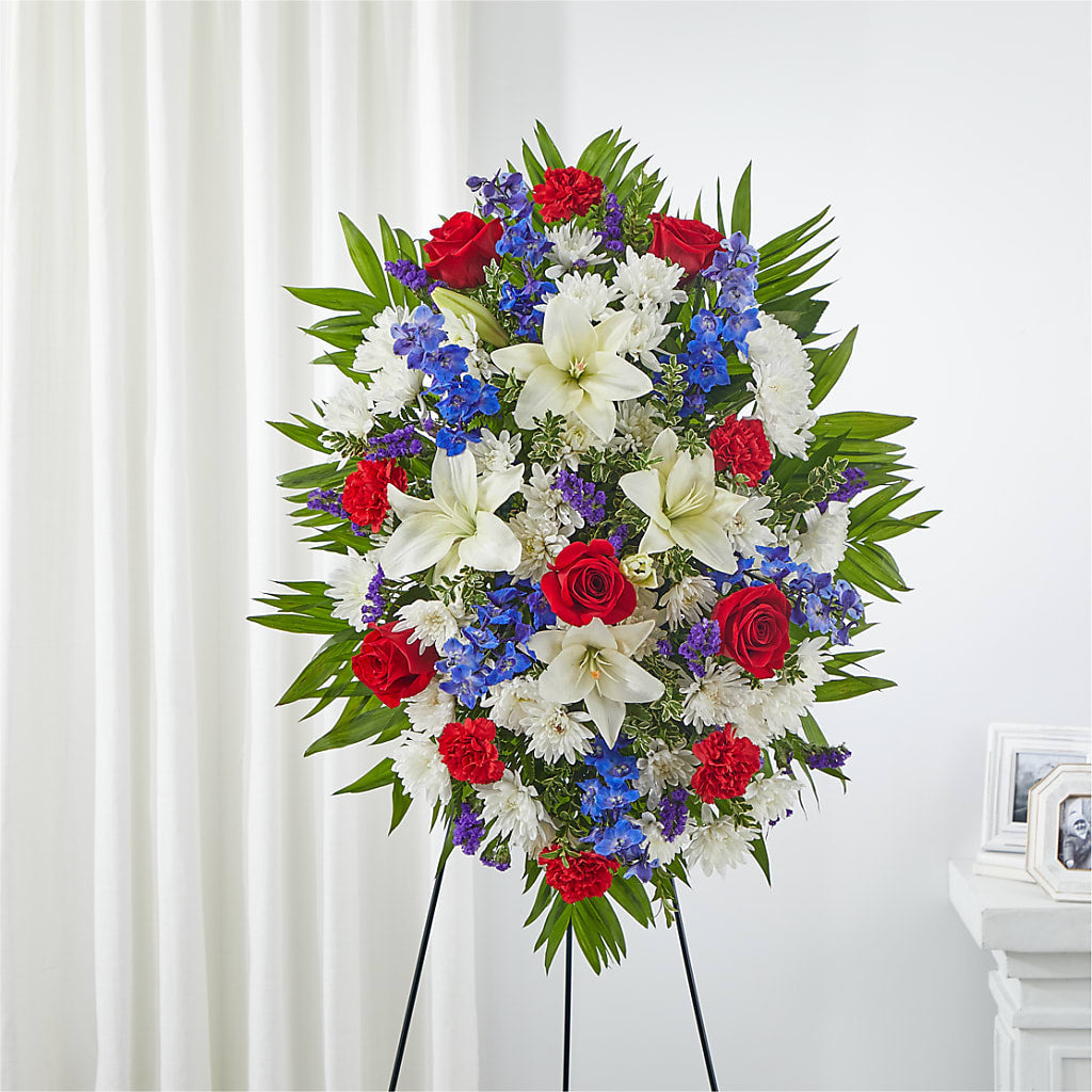 Cherished Service Standing Spray – One Million Roses Llc, Caldwell ID
