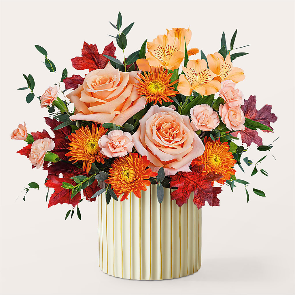 Spiced Latte Bouquet with Ivory Vase – One Million Roses Llc, Caldwell ID