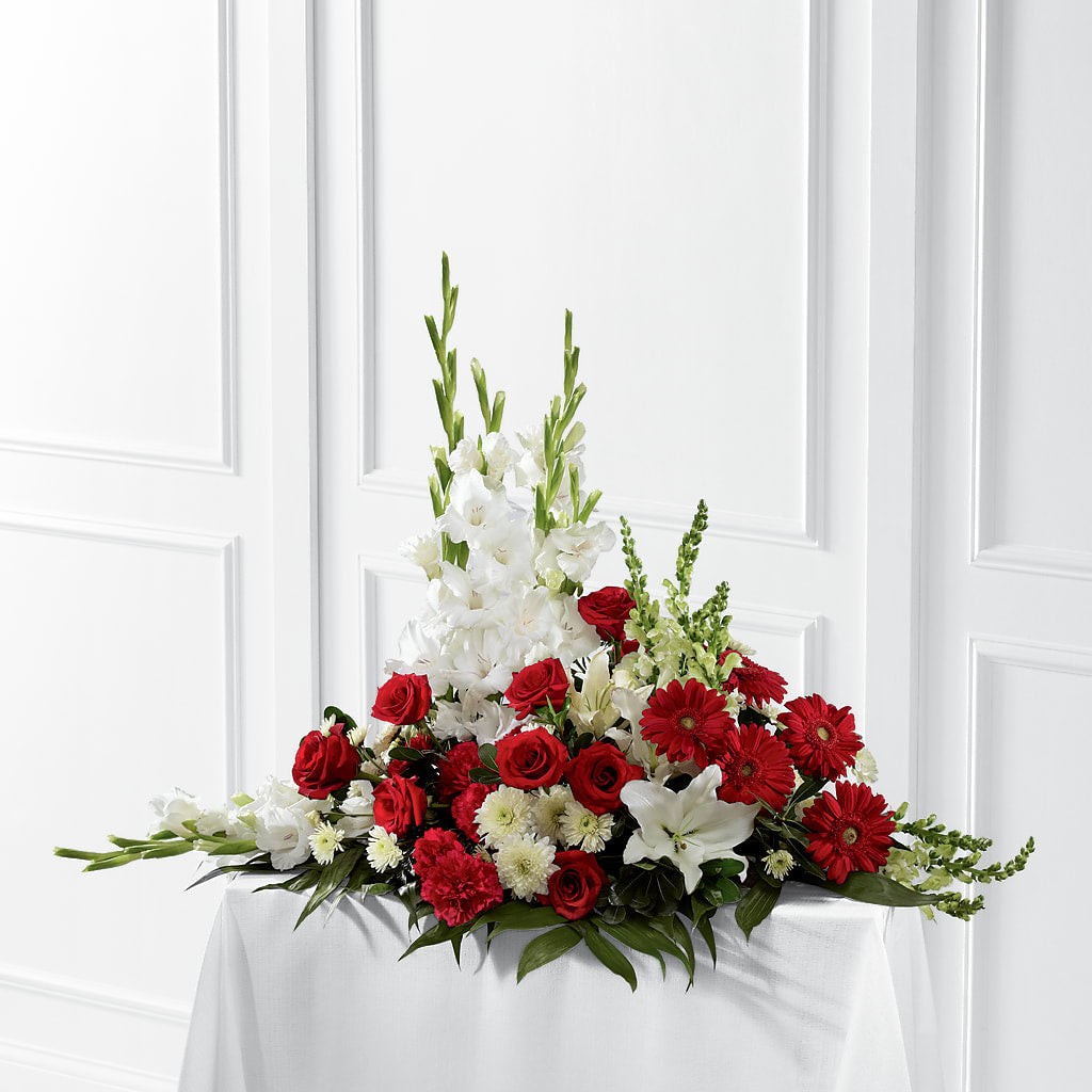 Crimson & White Arrangement –  One Million Roses Llc, Caldwell ID