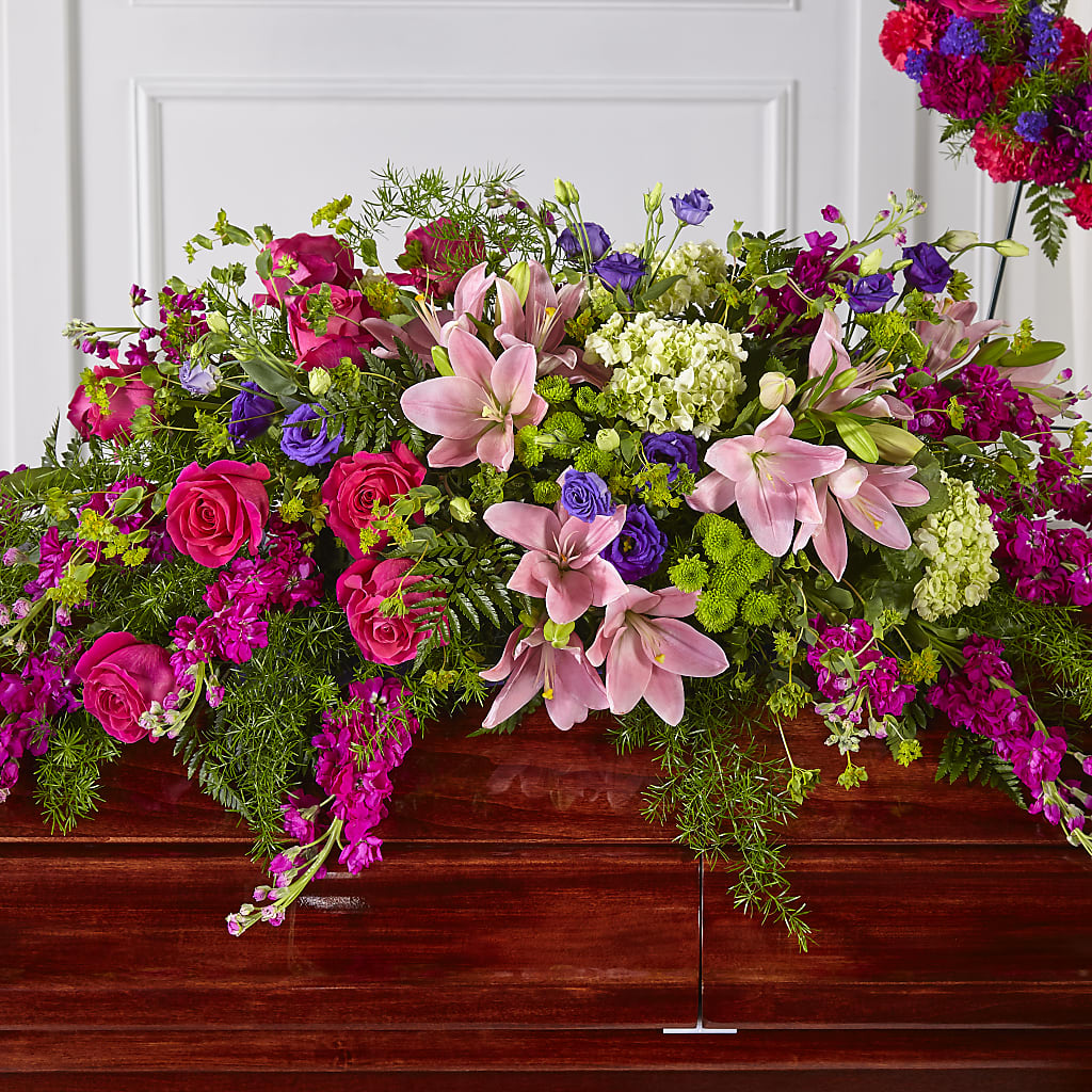 Radiant Tribute Casket Spray –  One Million Roses Llc, Caldwell ID