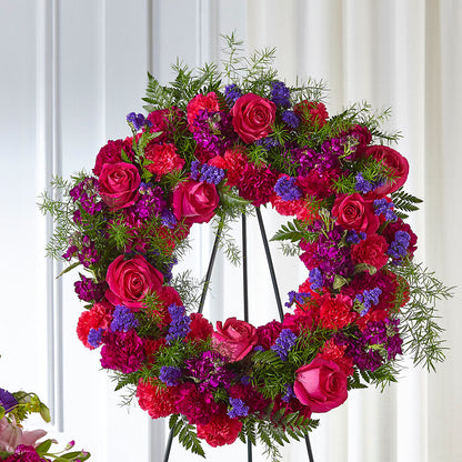 Calming Colors Wreath –  One Million Roses Llc, Caldwell ID