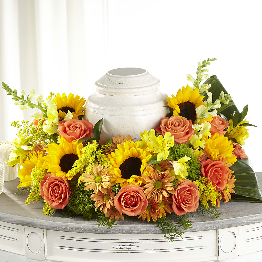 Faithful Sunflower Cremation Adornment –  One Million Roses Llc, Caldwell ID