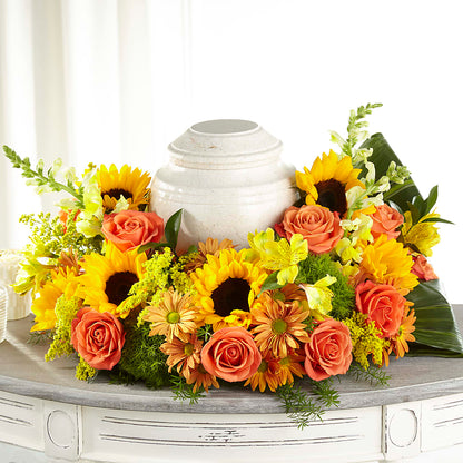 Faithful Sunflower Cremation Adornment –  One Million Roses Llc, Caldwell ID