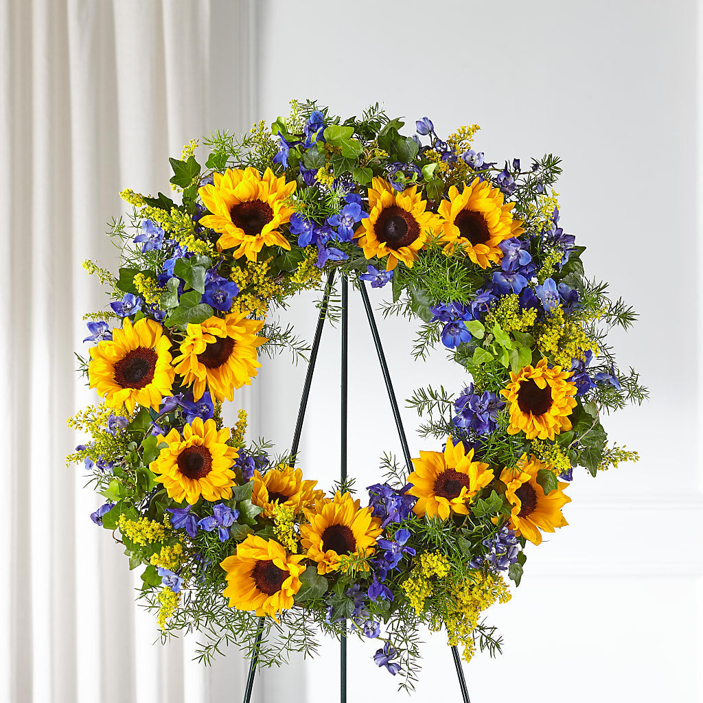 Bright Rays Wreath –  One Million Roses Llc, Caldwell ID