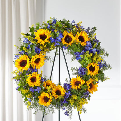 Bright Rays Wreath –  One Million Roses Llc, Caldwell ID