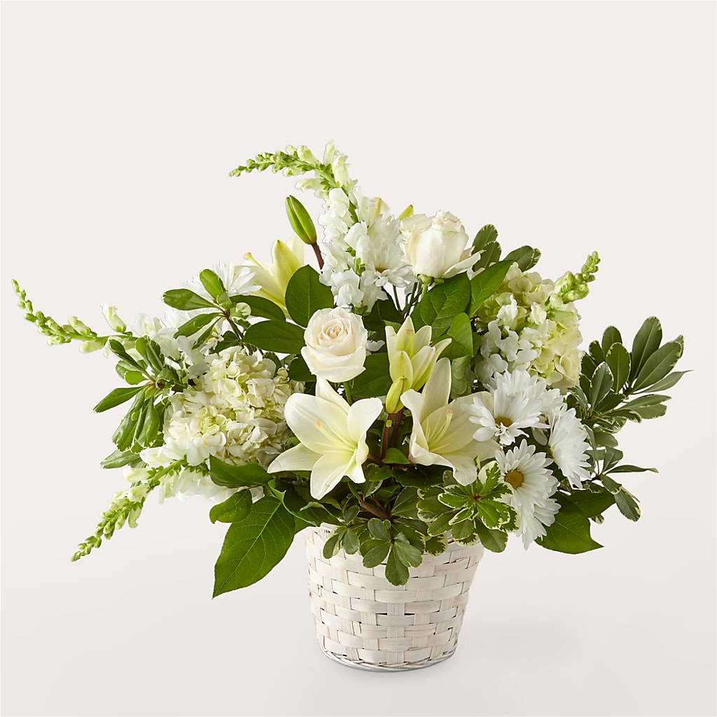 Ivory Elegance Floral Basket –  One Million Roses Llc, Caldwell ID