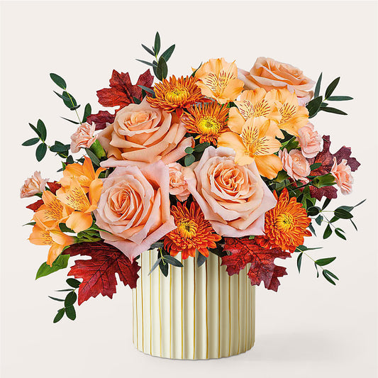 Spiced Latte Bouquet with Ivory Vase –  One Million Roses Llc, Caldwell ID