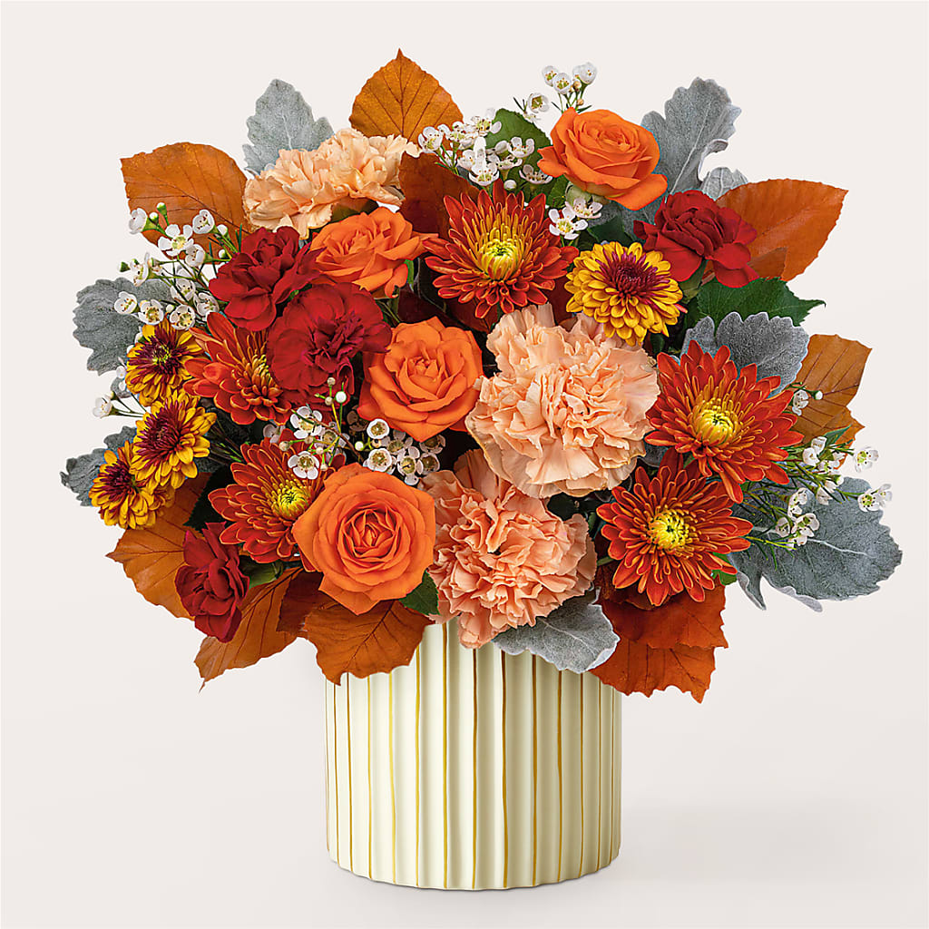 Merlot Bouquet with Ivory Vase –  One Million Roses Llc, Caldwell ID