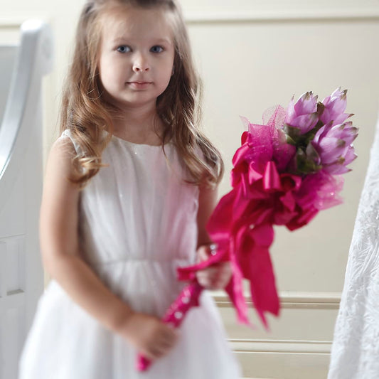 Sparkle Pink Flower Girl Bouquet –  One Million Roses Llc, Caldwell ID