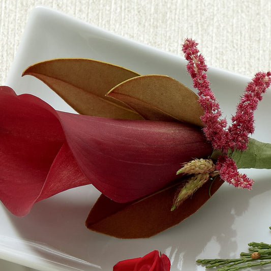 Red Calla Boutonniere –  One Million Roses Llc, Caldwell ID