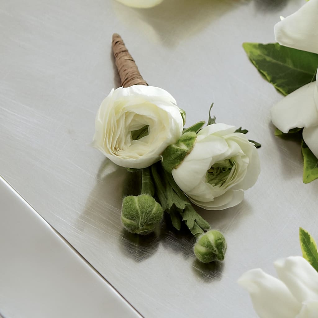 White Ranunculus Boutonniere –  One Million Roses Llc, Caldwell ID